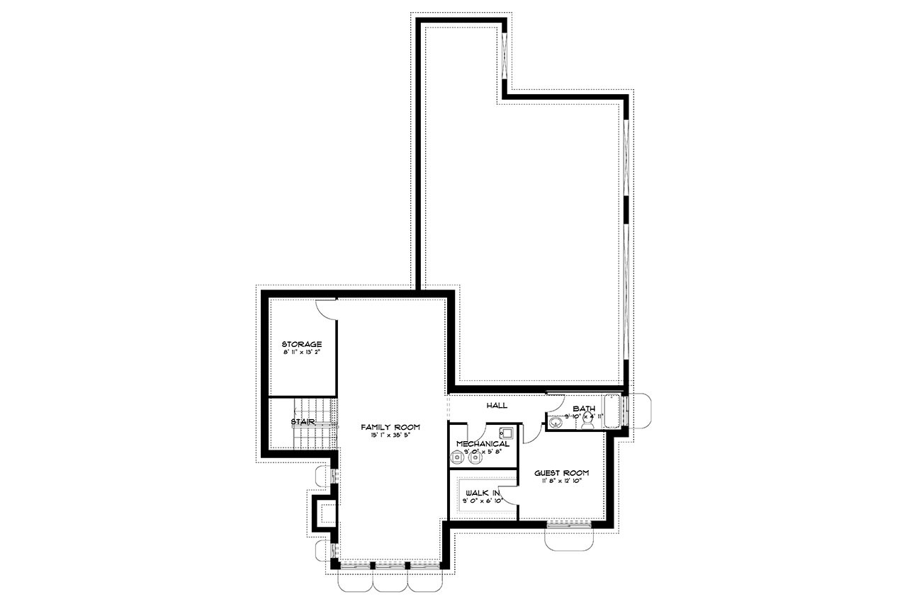 Contemporary House Plan - Sorensen 78971 - Basement Floor Plan