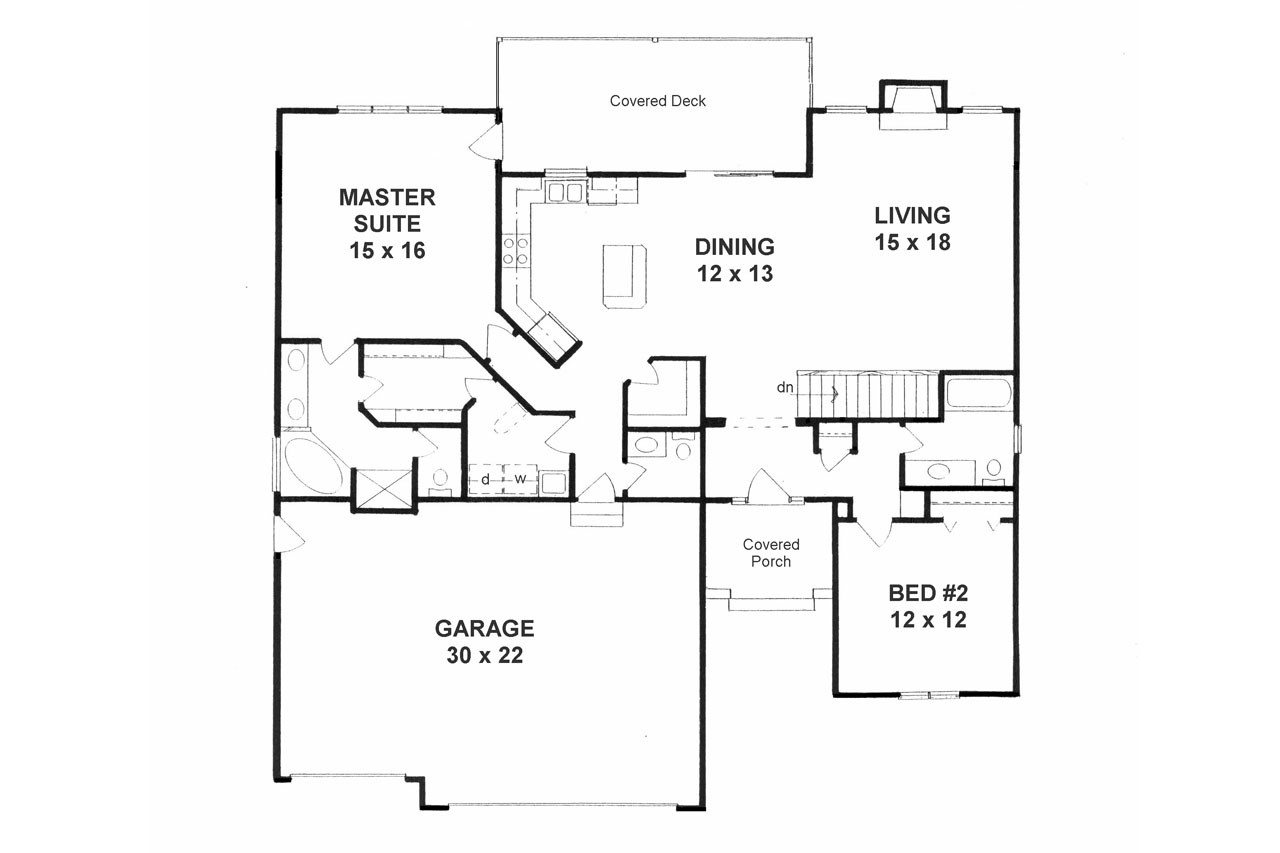 Traditional House Plan - 79117 - 1st Floor Plan