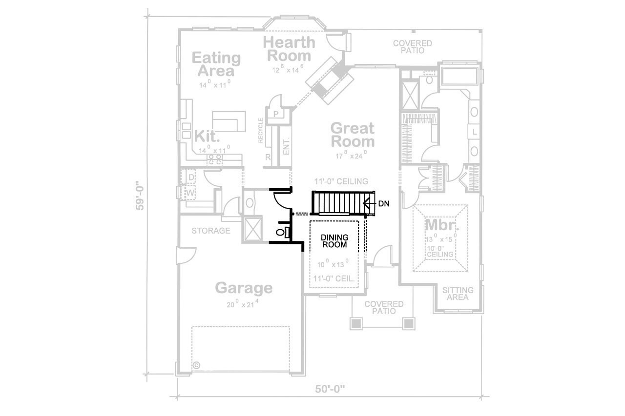 Mediterranean House Plan - Applegate 79118 - Basement Floor Plan