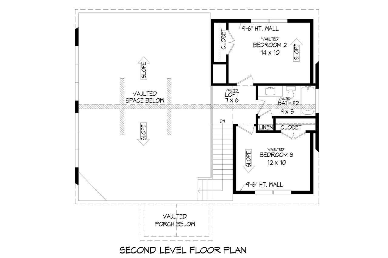 Craftsman House Plan - Pine Haven III 79172 - 2nd Floor Plan
