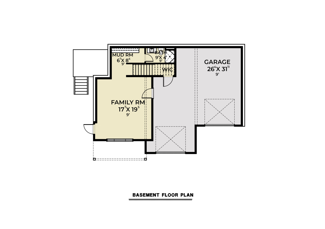 Contemporary House Plan - 79242 - Basement Floor Plan