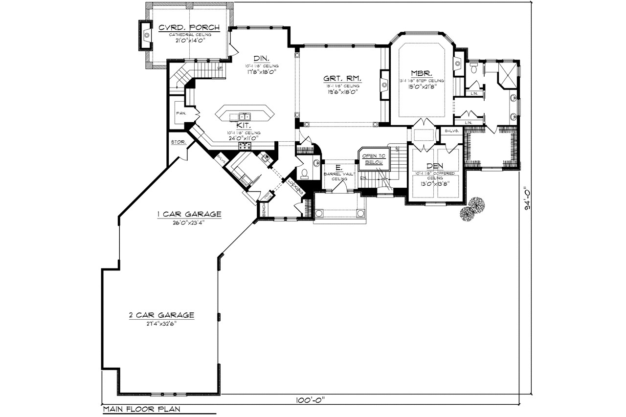 European House Plan - 79371 - 1st Floor Plan