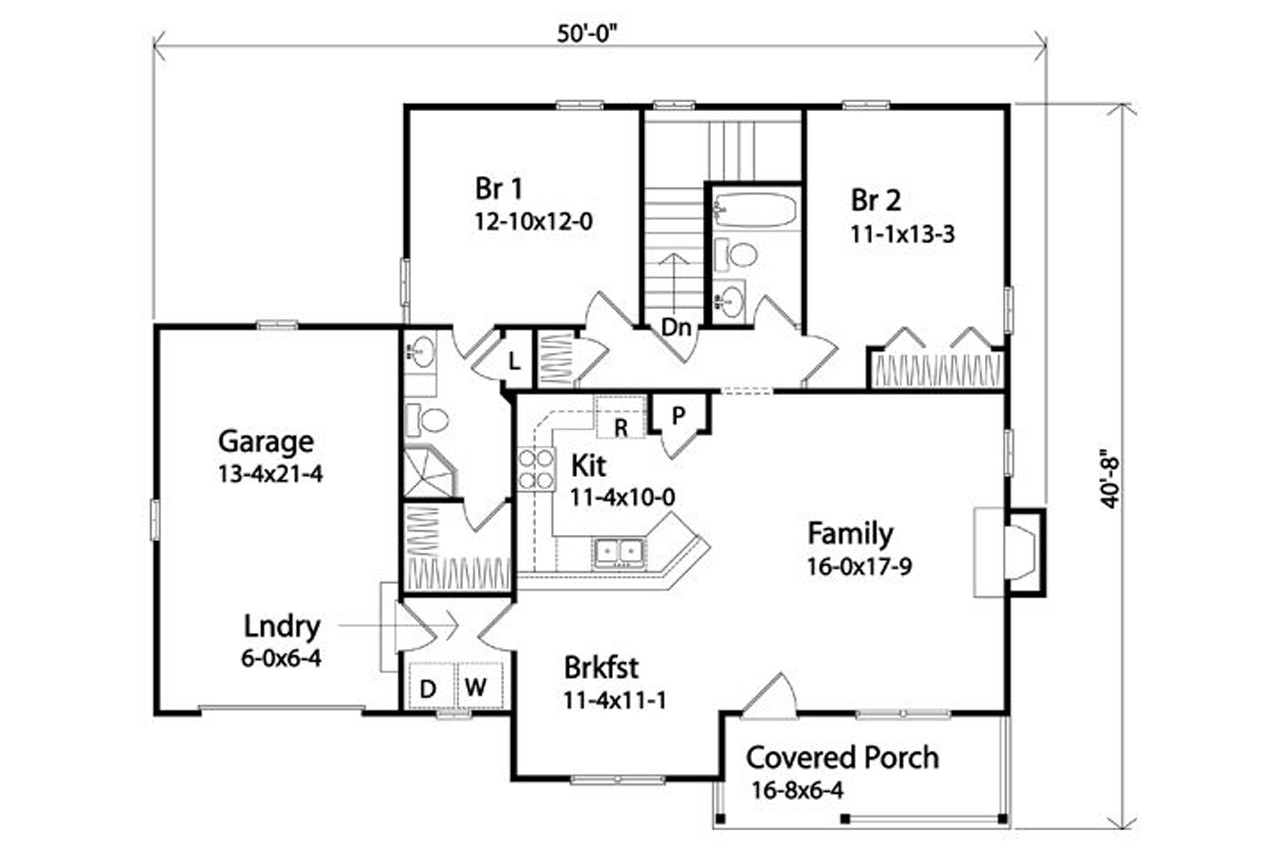 Ranch House Plan - 79415 - 1st Floor Plan