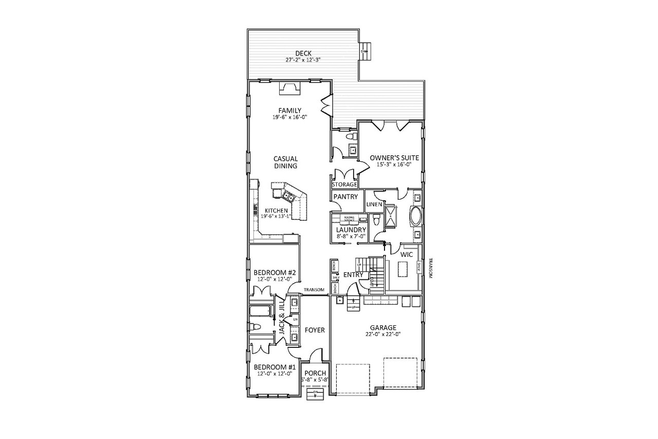 Ranch House Plan - Middleton 79524 - 1st Floor Plan