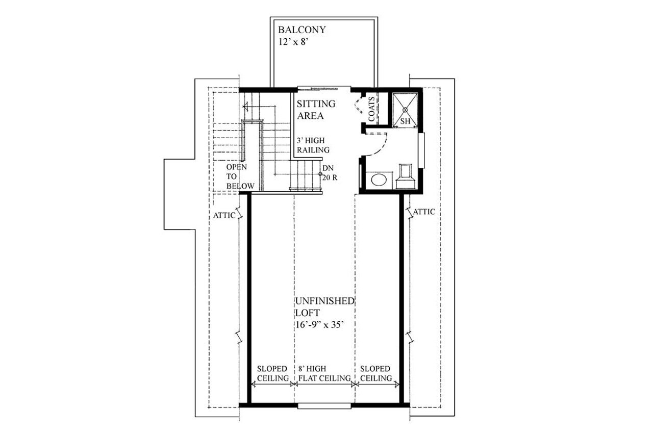 Secondary Image - Traditional House Plan - 79769 - 2nd Floor Plan