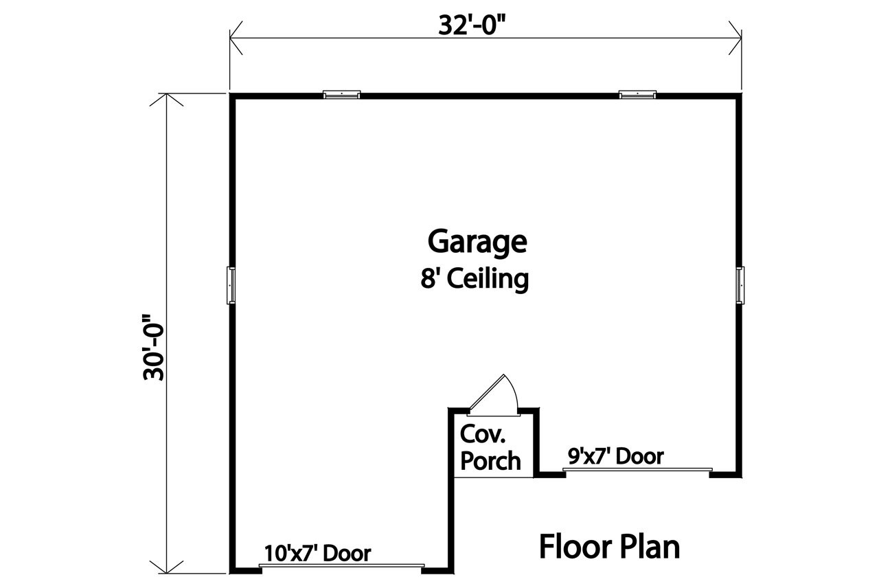 Traditional House Plan - 80019 - 1st Floor Plan