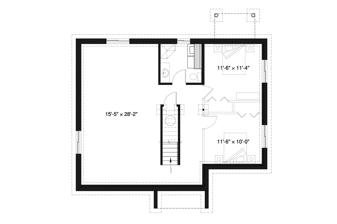 Modern House Plan - Barrington 80299 - Basement Floor Plan