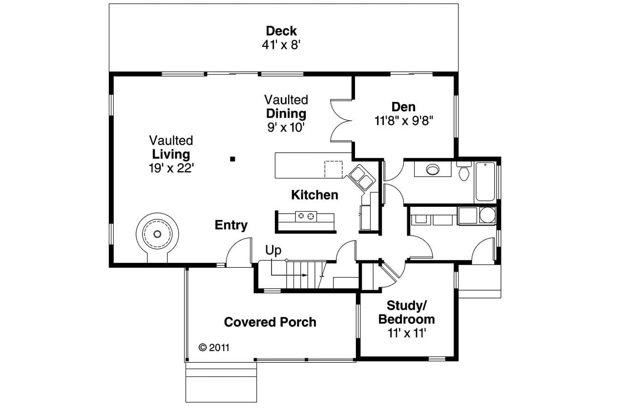 Craftsman House Plan - Elsberry 81251 - 1st Floor Plan