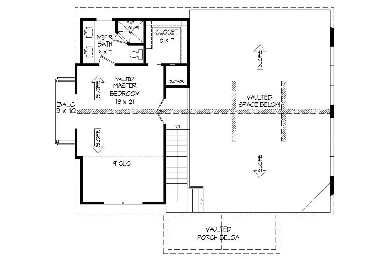 Secondary Image - Lodge Style House Plan - Pine Haven 81785 - 2nd Floor Plan