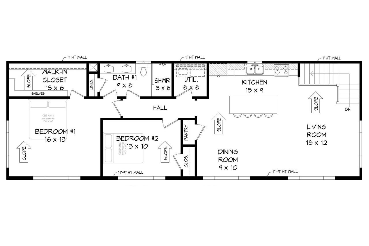 Secondary Image - Modern House Plan - Sandy Creek 81835 - 2nd Floor Plan