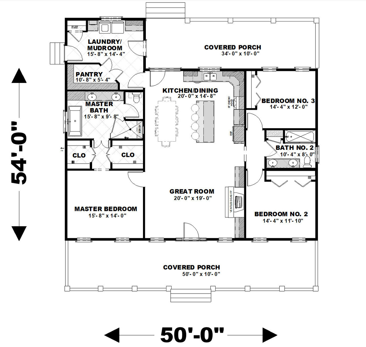Cottage House Plan - 82047 - 1st Floor Plan