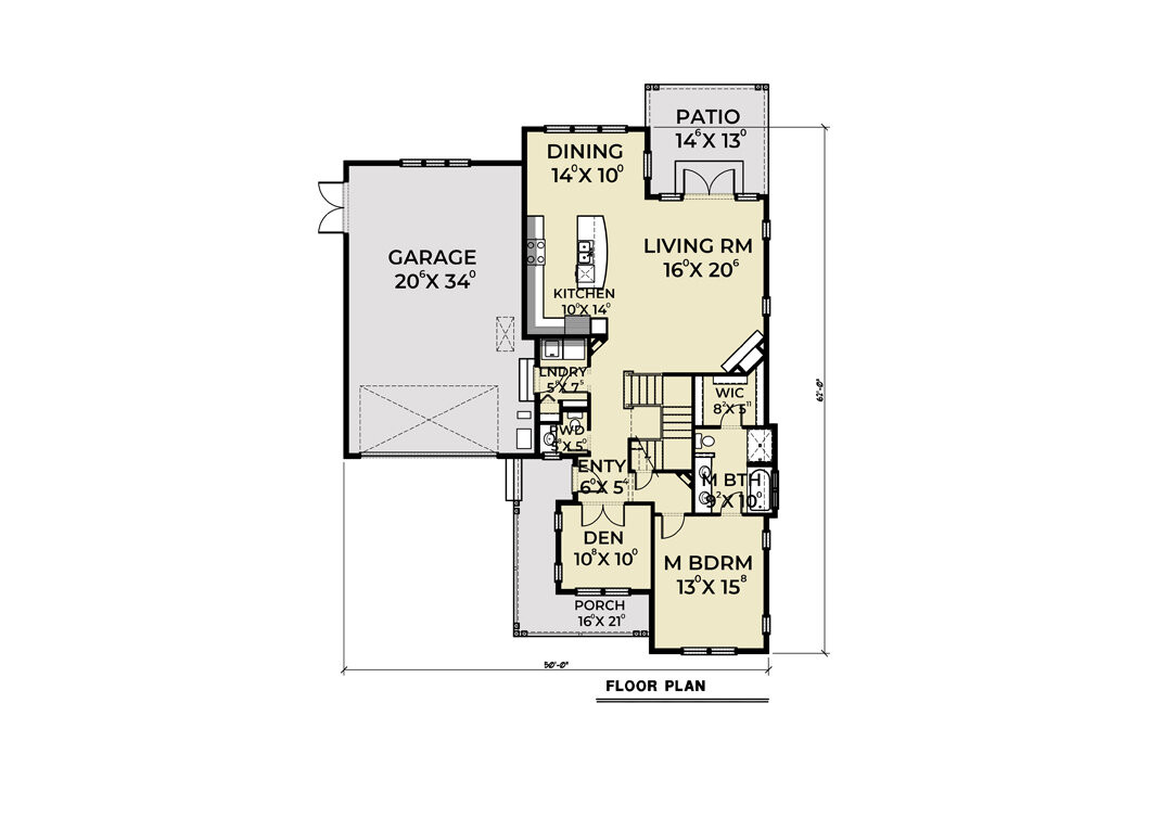 Craftsman House Plan - 82081 - 1st Floor Plan