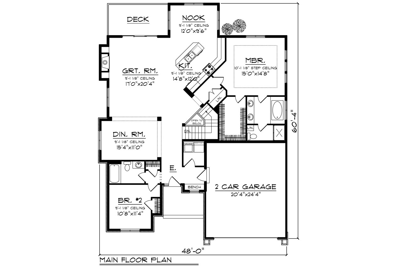 Craftsman House Plan - 82119 - 1st Floor Plan