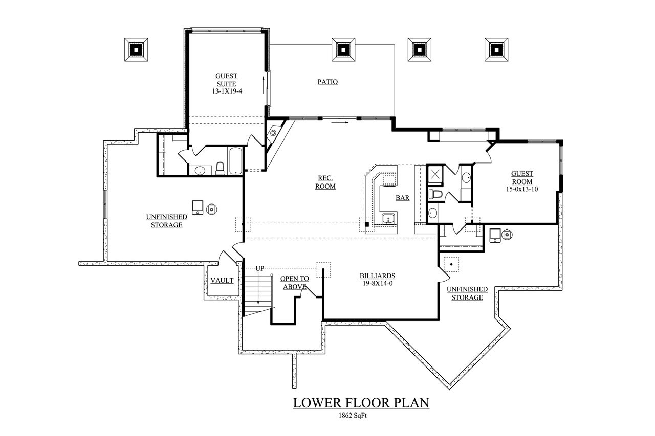 Craftsman House Plan - Streamside 82346 - Basement Floor Plan