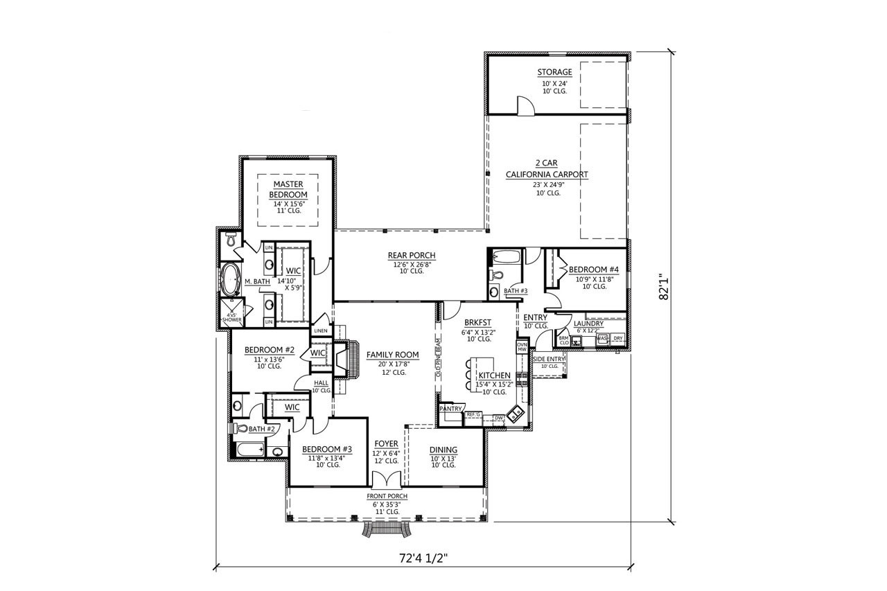 European House Plan - Livingston 82517 - 1st Floor Plan