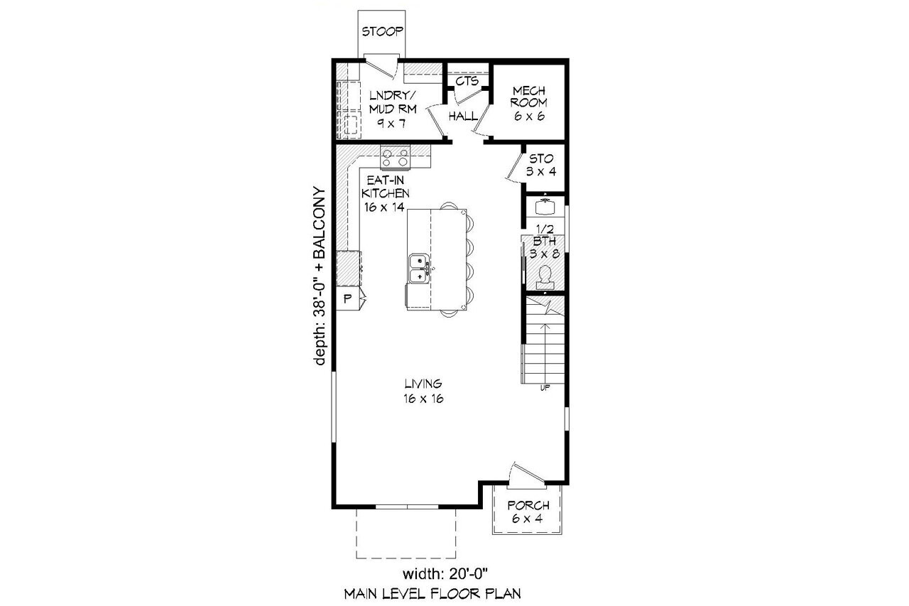 Contemporary House Plan - Cannon 82788 - 1st Floor Plan