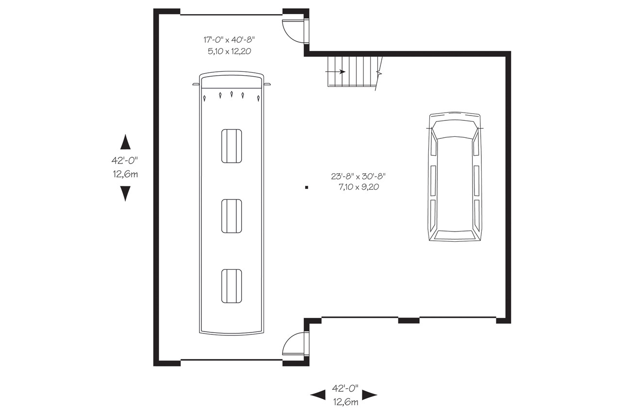 Traditional House Plan - Cottonwood 2 83203 - 1st Floor Plan