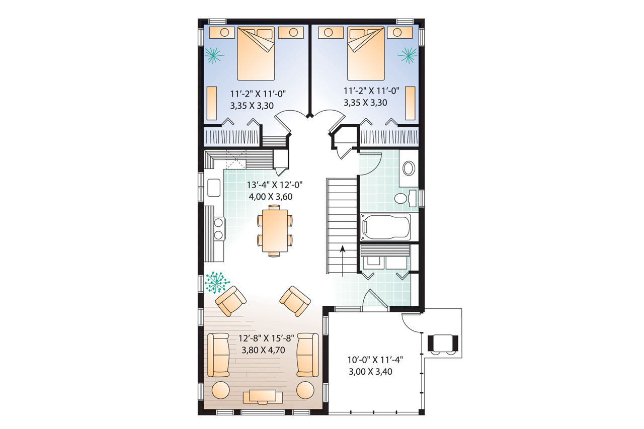 Secondary Image - Traditional House Plan - The Murphy 83296 - 2nd Floor Plan