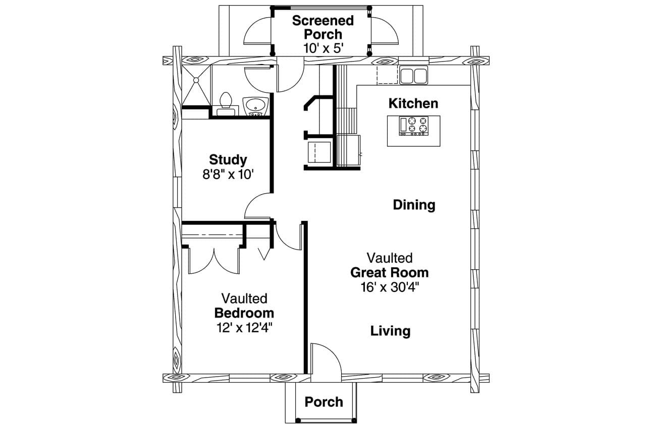 Lodge Style House Plan - Clarkridge 83361 - 1st Floor Plan