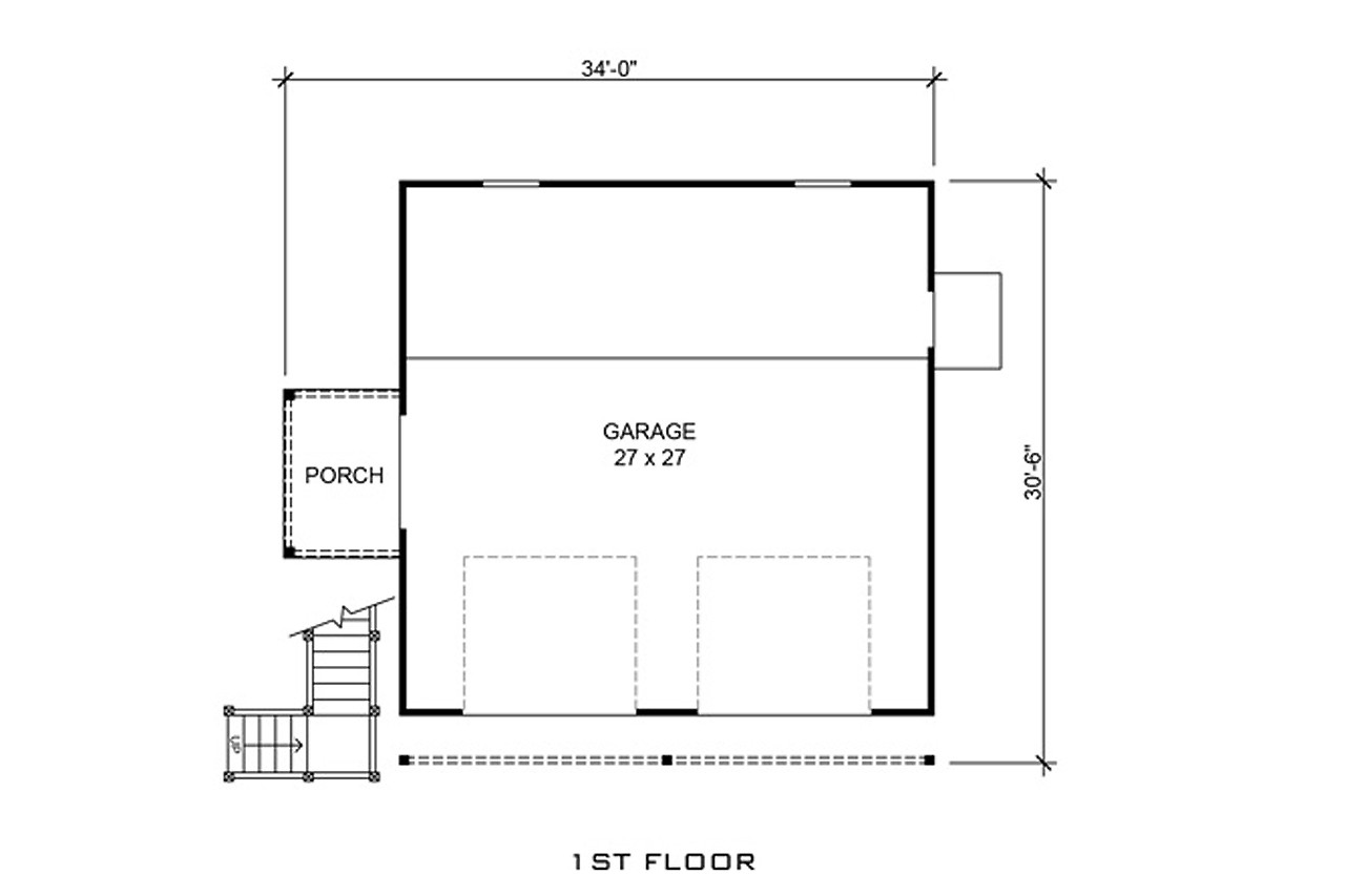 Cottage House Plan - Windcrest 83377 - 1st Floor Plan