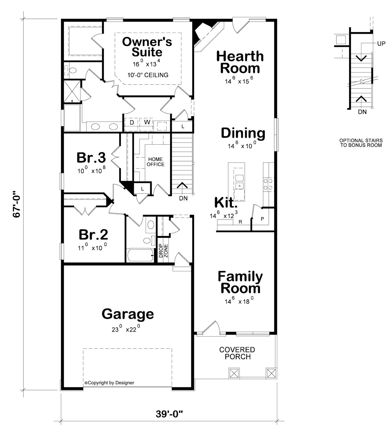 Cottage House Plan - Sunset Gable 83656 - 1st Floor Plan