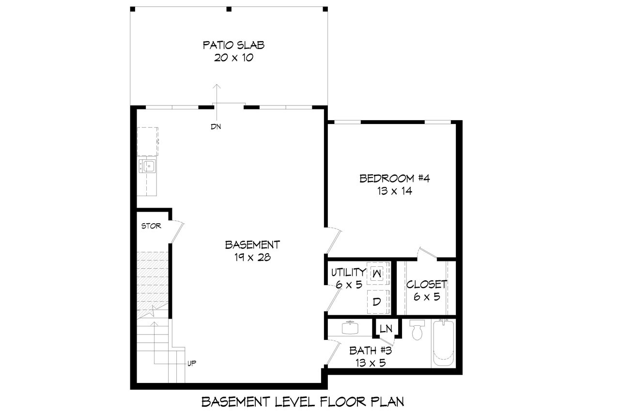 Craftsman House Plan - 83707 - Basement Floor Plan