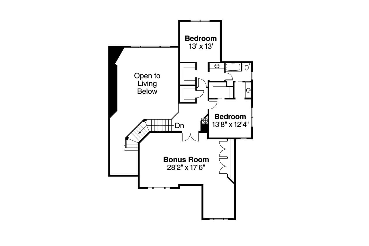 Secondary Image - European House Plan - Hastings 83726 - 2nd Floor Plan