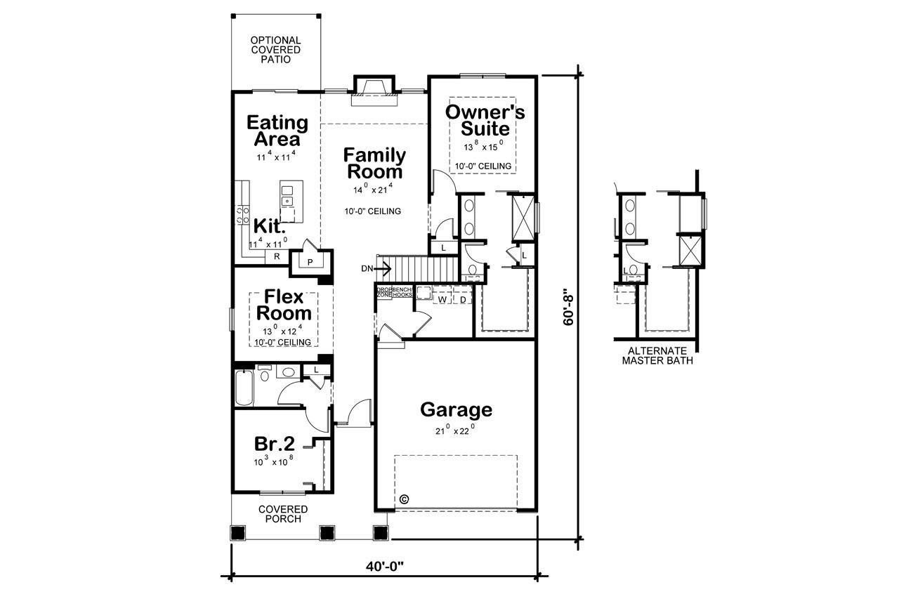 Farmhouse House Plan - Giles Farm 83785 - 1st Floor Plan