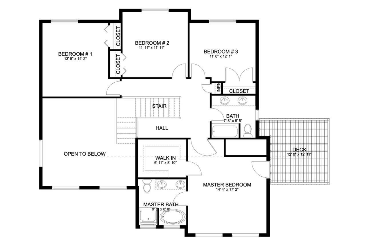 Secondary Image - Craftsman House Plan - Hooten 83805 - 2nd Floor Plan