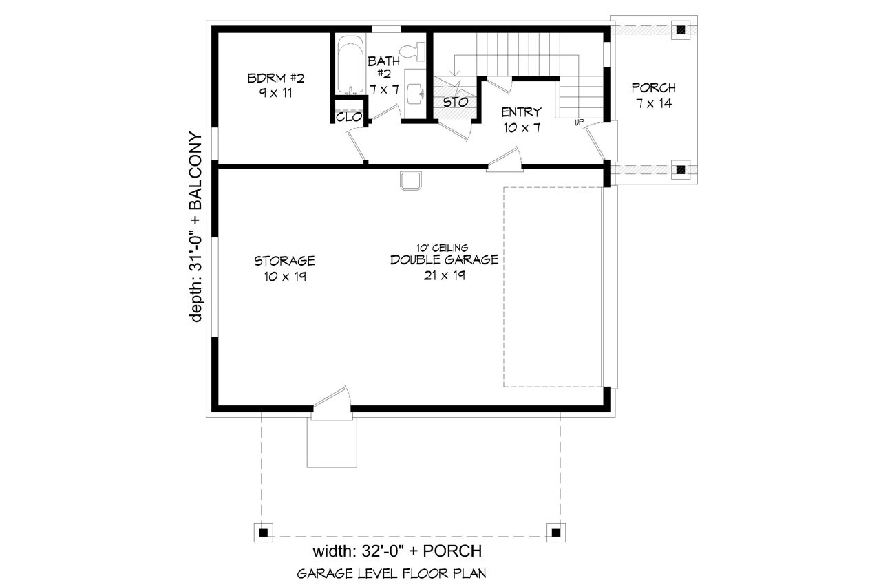 Modern House Plan - Eagle River II 84061 - 1st Floor Plan
