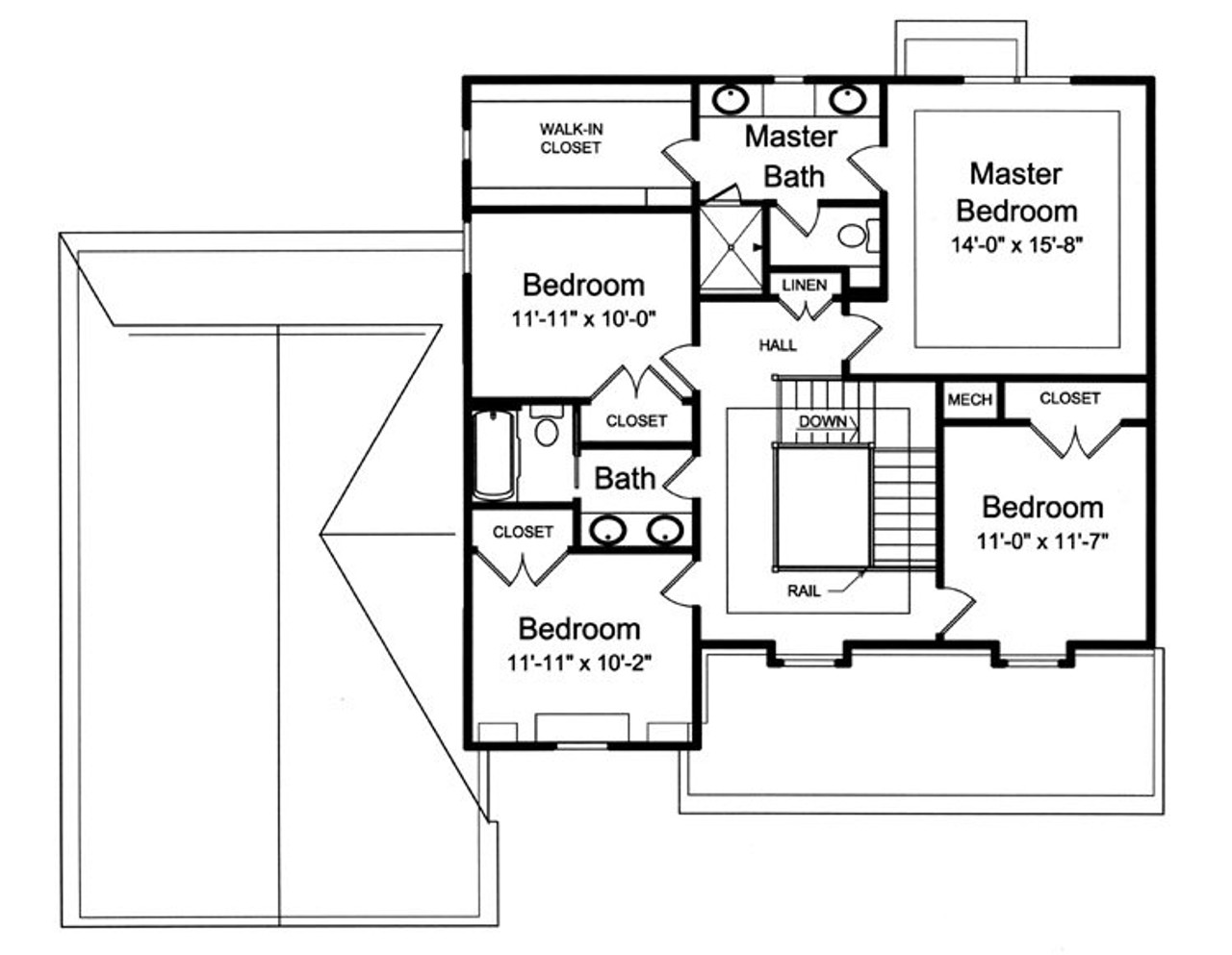 Secondary Image - Traditional House Plan - The Bellebrooke 84293 - 2nd Floor Plan