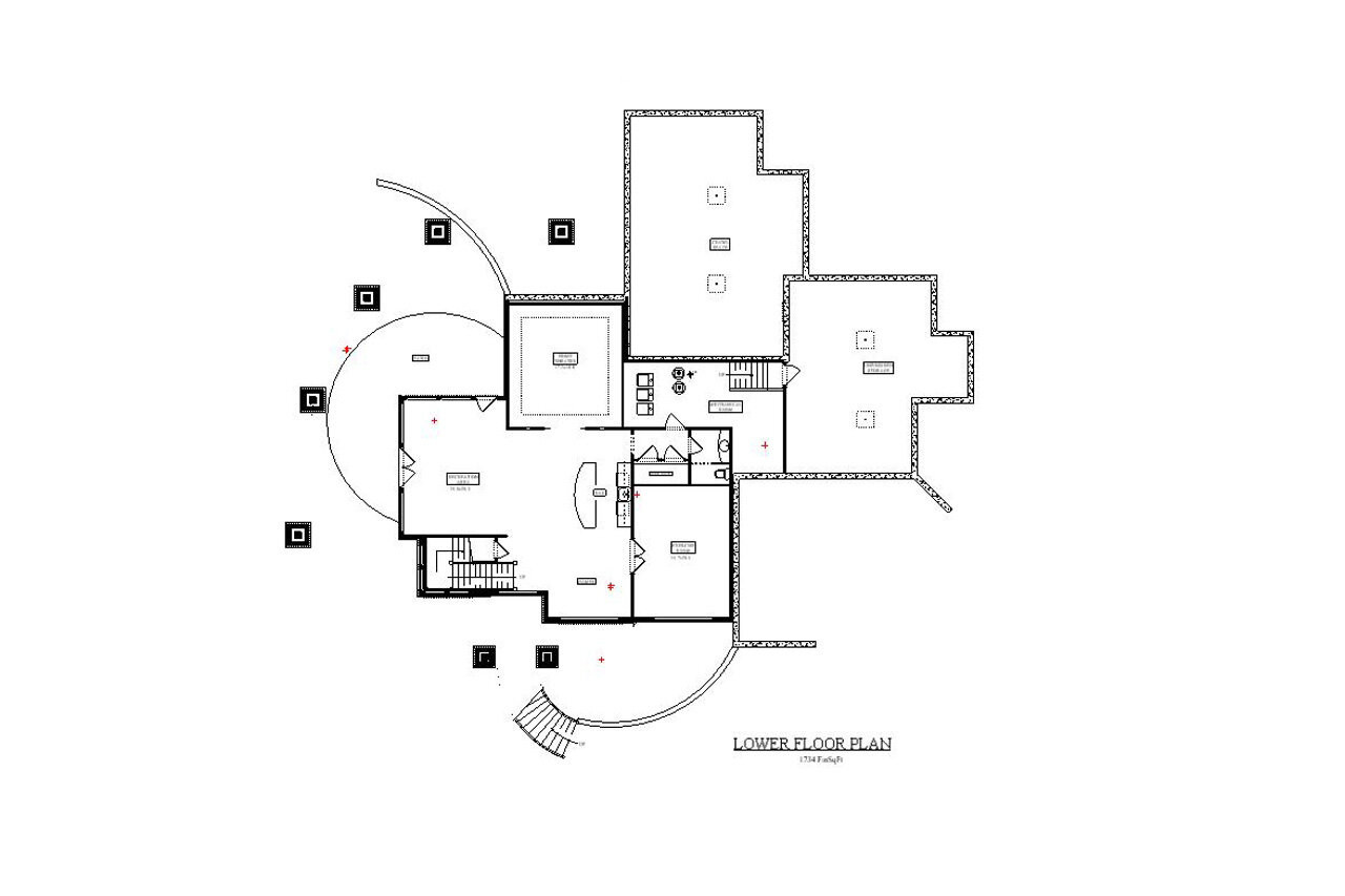 Craftsman House Plan - Black Horse Falls 84398 - Basement Floor Plan