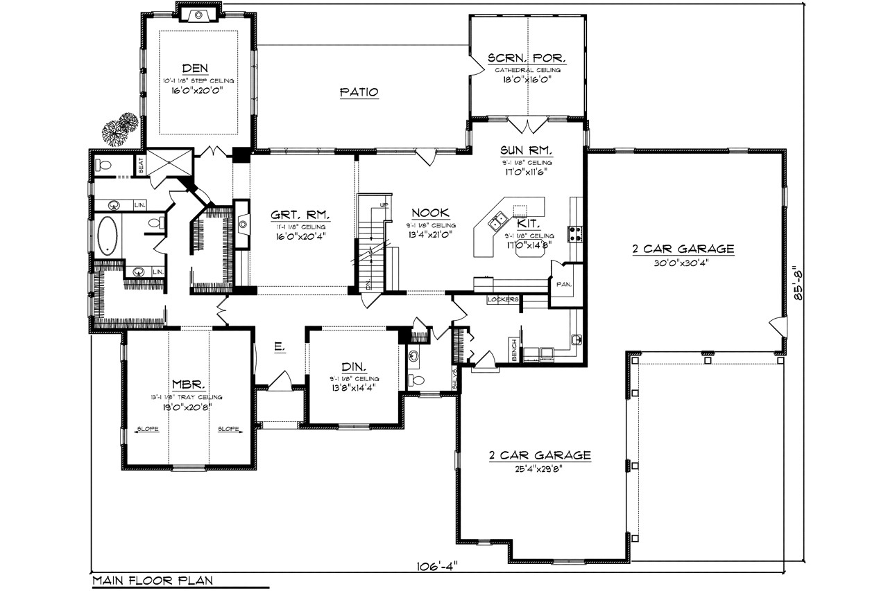 Country House Plan - 85099 - 1st Floor Plan
