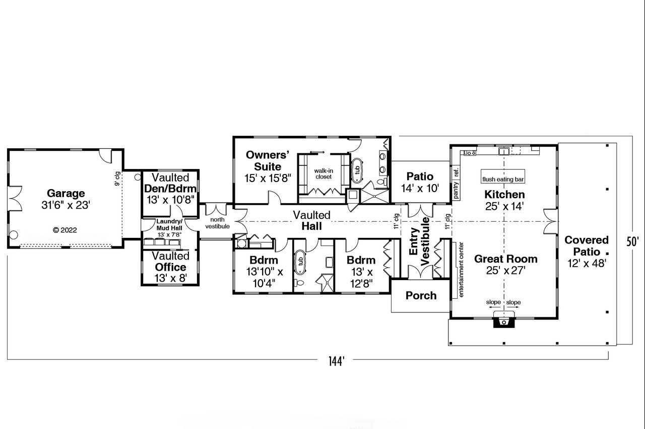 Farmhouse House Plan - Kingsbridge 85463 - 1st Floor Plan
