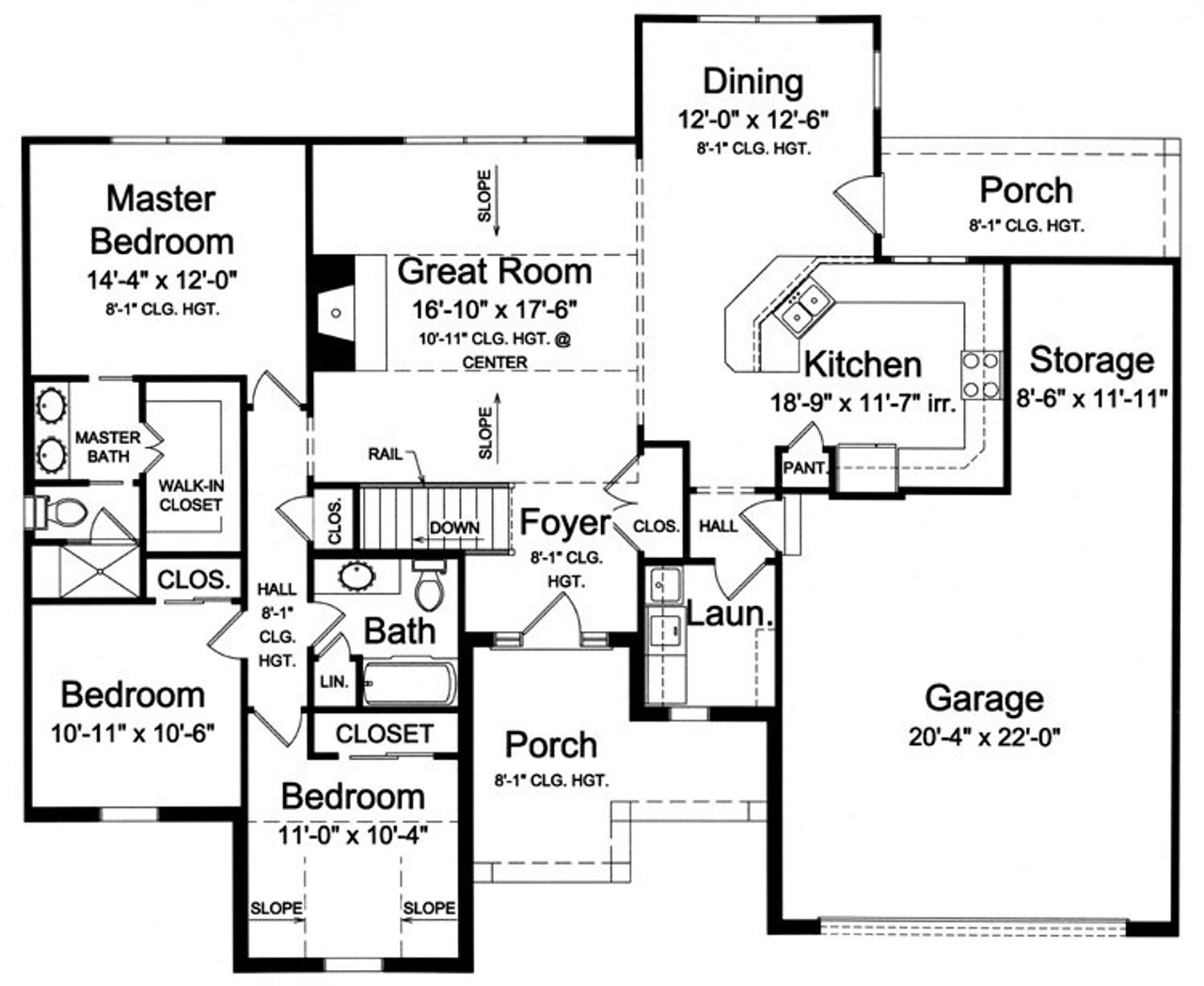 Traditional House Plan - The Georgetown 85627 - 1st Floor Plan
