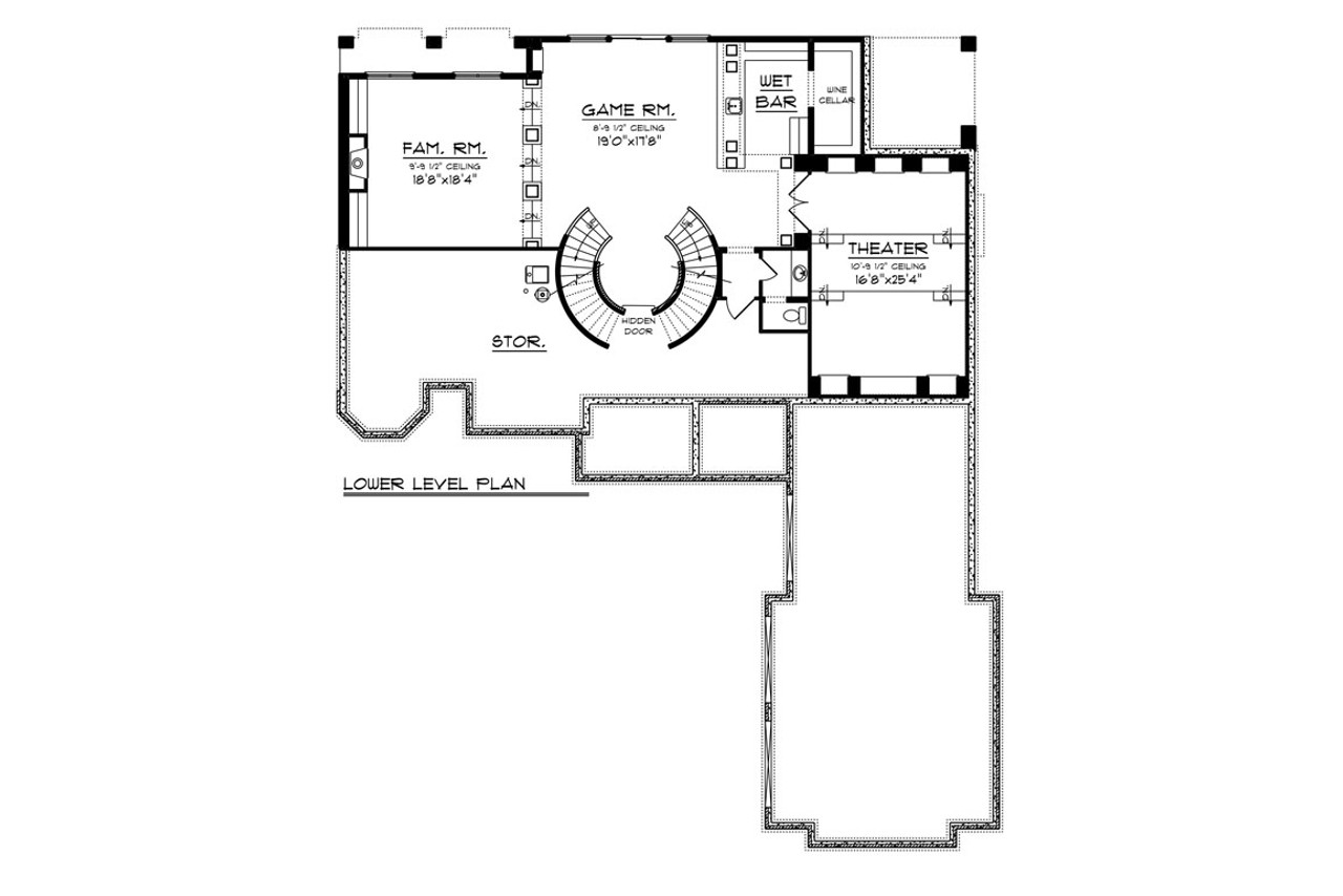 Tuscan House Plan - 85673 - Basement Floor Plan
