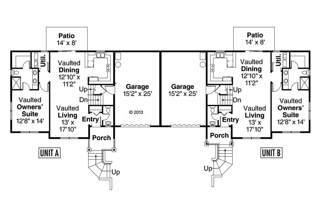 Craftsman House Plan - Vancouver 85847 - 1st Floor Plan