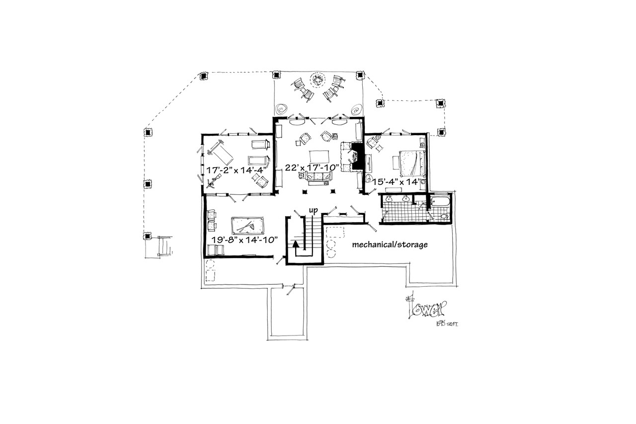 Craftsman House Plan - Waterton 86200 - Basement Floor Plan