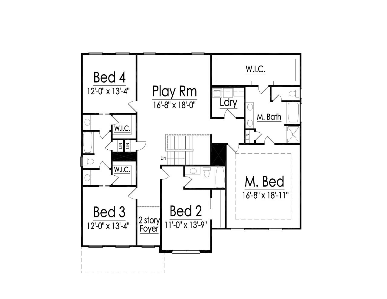 Secondary Image - Traditional House Plan - 86257 - 2nd Floor Plan