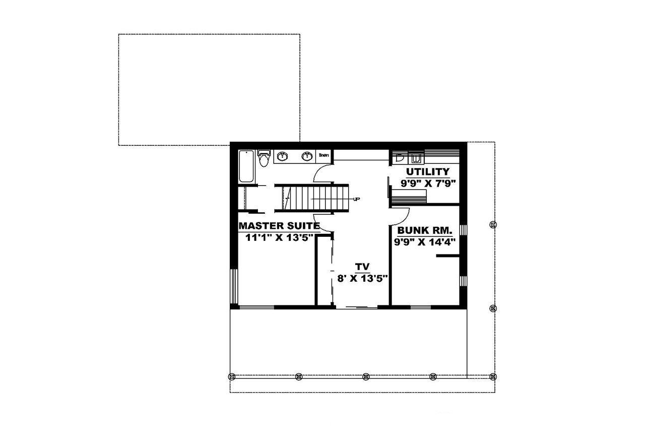 Secondary Image - Contemporary House Plan - 86680 - Basement Floor Plan