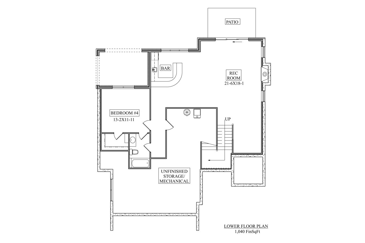 European House Plan - Martin 86885 - Basement Floor Plan