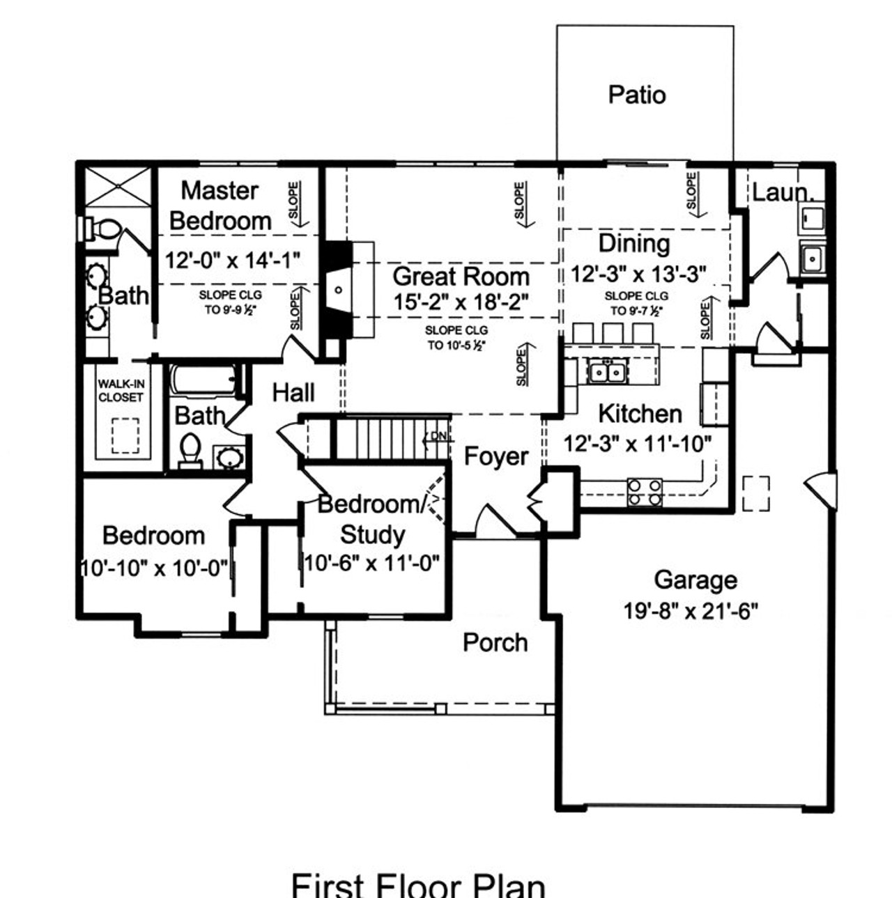 Cottage House Plan - The Seacrest 87152 - 1st Floor Plan