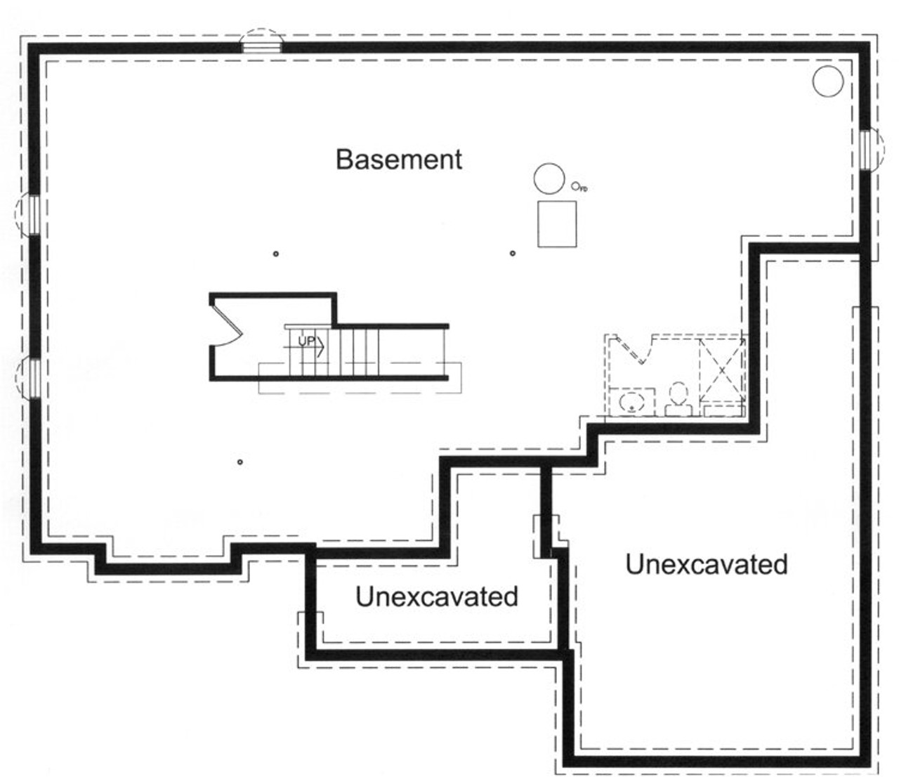 Secondary Image - Cottage House Plan - The Seacrest 87152 - Basement Floor Plan