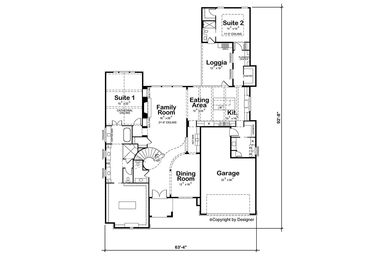Traditional House Plan - Carlingford Manor 87589 - 1st Floor Plan