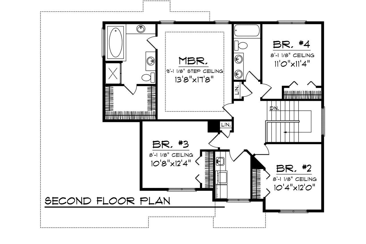 Secondary Image - Prairie House Plan - 87598 - 2nd Floor Plan