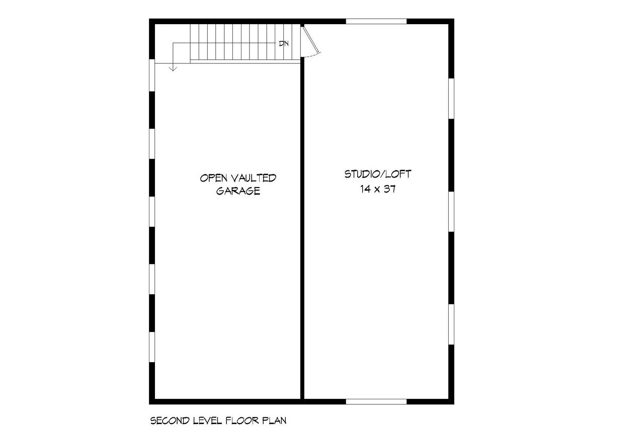 Secondary Image - Contemporary House Plan - 87801 - 2nd Floor Plan