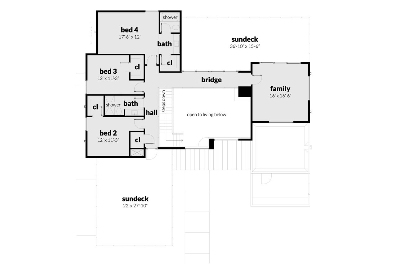 Modern House Plan - Le Conte 87921 - 2nd Floor Plan