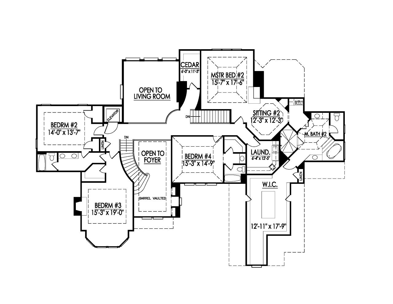 European House Plan - 88306 - 2nd Floor Plan