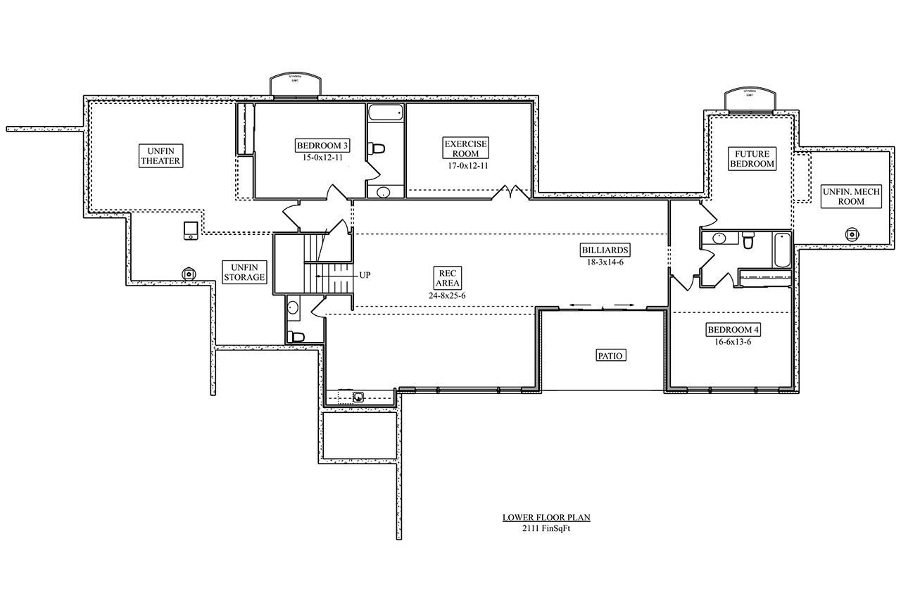 Modern House Plan - Woodland Park 88421 - Basement Floor Plan