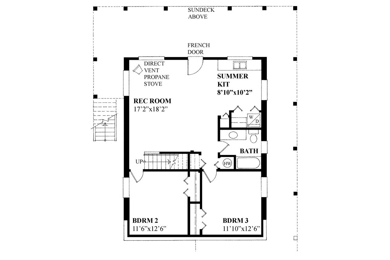 Craftsman House Plan - 88815 - Basement Floor Plan